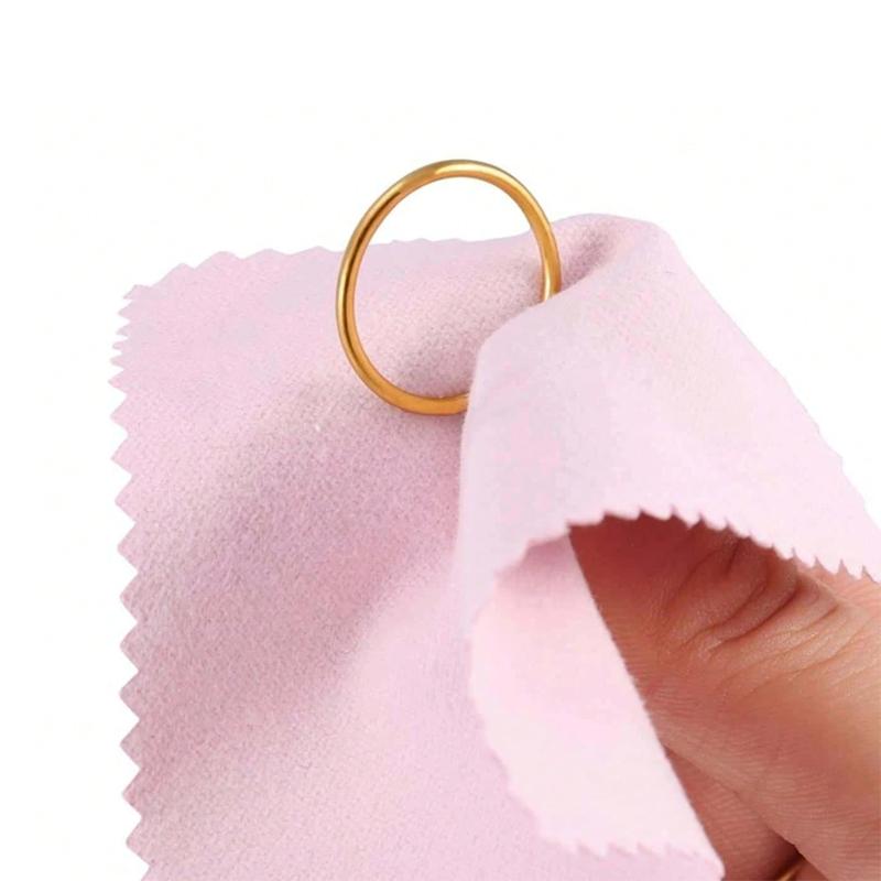 50/100 Pcs/Set Silver Polishing Cloth，Jewelry Cleaning Cloth，Tarnish Remover，Anti-Tarnish，Sterling Silver/Gold/Platinum，Jewelry/Watch/Coins，Microfiber，8x8cm，Restores Shine，Small Jewelry Cleaning Cloth，Jewelry Care Hack
