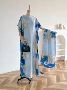 Women's Floral Print Long Scarf, Fashionable Lightweight Soft Scarf for All Seasons, Casual Versatile Scarf for Women