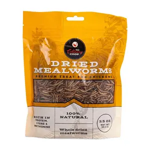 Culinary Coop Premium Mealworms for Chickens - High Protein Nutritious Poultry Treat - Natural Snack for Chickens Ducks & Backyard Flocks - 3.5 oz Bag