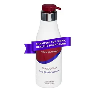 Mon Platin Professional Black Caviar Blonde Hair Shampoo - Intensive moisturizing shampoo for blonde, bleached or color treated hair, special antistatic formula, SLS/salt free 500 ml Haircare