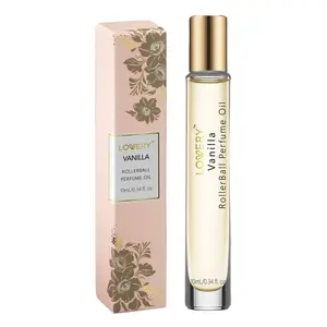 LoveryGifts Vanilla Perfume Oil - 10ml Long Lasting Rollerball Clean Fragrance with Fresh Vanilla, Soft Citrus, Light Florals & Rich Amber Notes
