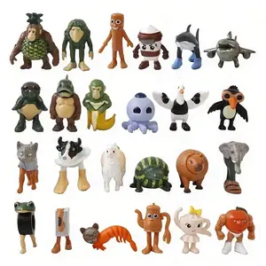 12 Piece Tung Tung Tung Sahur Character Statue Set for Home Collection, Office Decoration, Fun Art Style Holiday Gifts, Party and Birthday Model Figurines, Cute Collectible Figurines