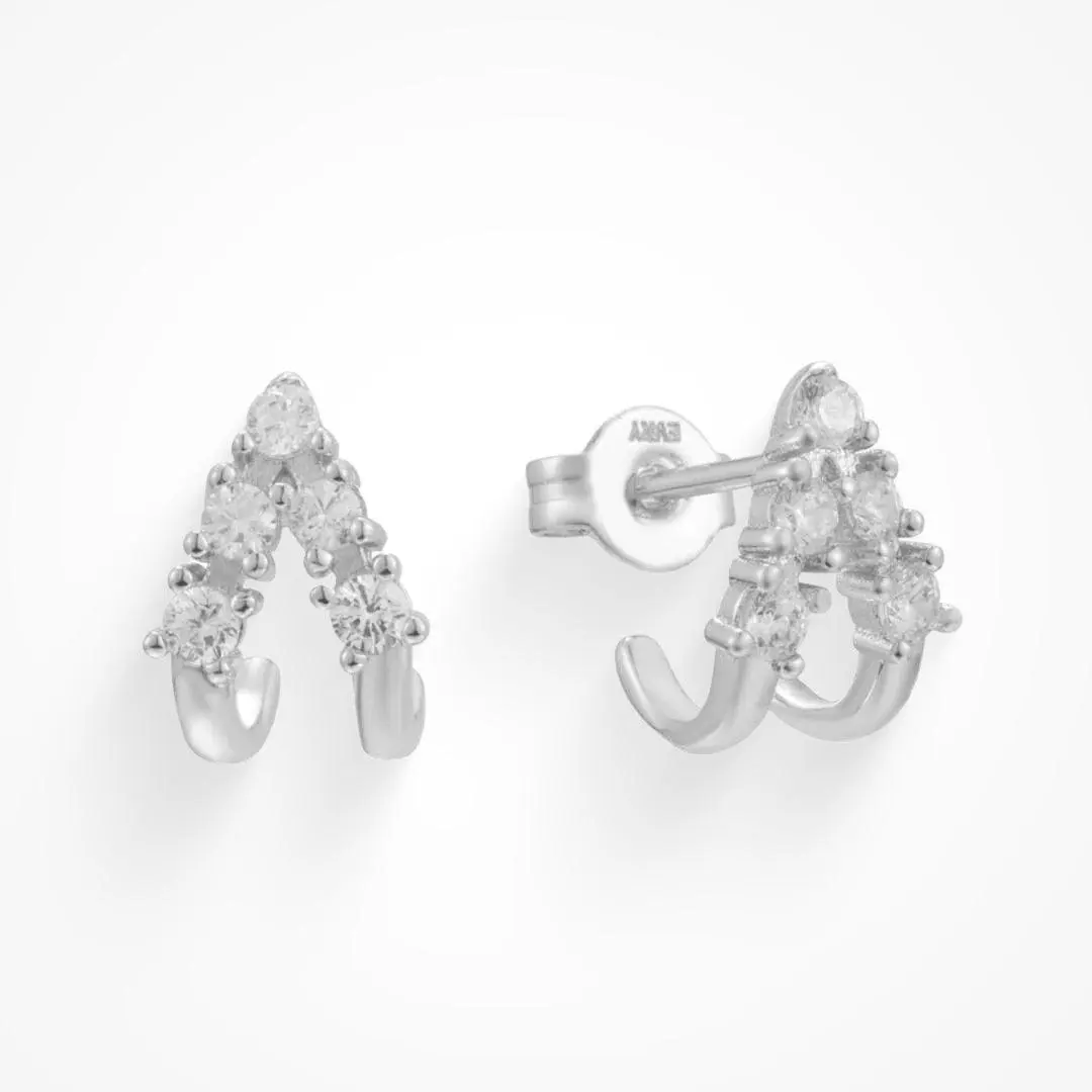 EVRY JEWELS Gold or Silver Plated Women's Hypoallergenic Livia Earrings