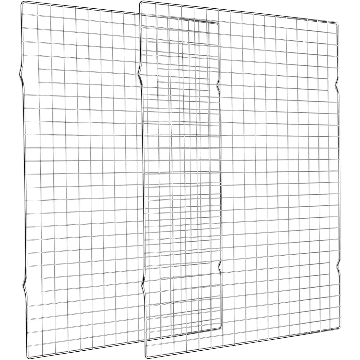 Cooling Rack for Baking 2-Pack, 16x10inch Baking Rack, Thick Wire Cookie Rack, Used for Cooking, Baking, Roasting, Drying, Oven Safe, Fits Half Sheet Pan, Numbered Silver