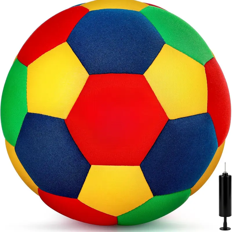 Indoor Soccer Ball for Toddlers and Kids, Soft Foam, Size 4 for Youth, Quiet in House, for Boys and Girls Aged 3-10 Years Old Soccerball Indoor Practice Ball