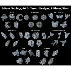 80 Pieces Rainbow Flash Holographic Stickers, High-quality PET Self-adhesive Stickers, Suitable for Scrapbooking, Bookkeeping, DIY Crafts, Party Decoration, Suitable for Beginners and Professionals, Diary Accessories, Decorative Embellishments