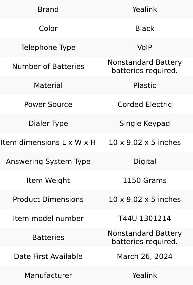 Yealink SIP-T44U SIP Phone for Workers of Co-working Space