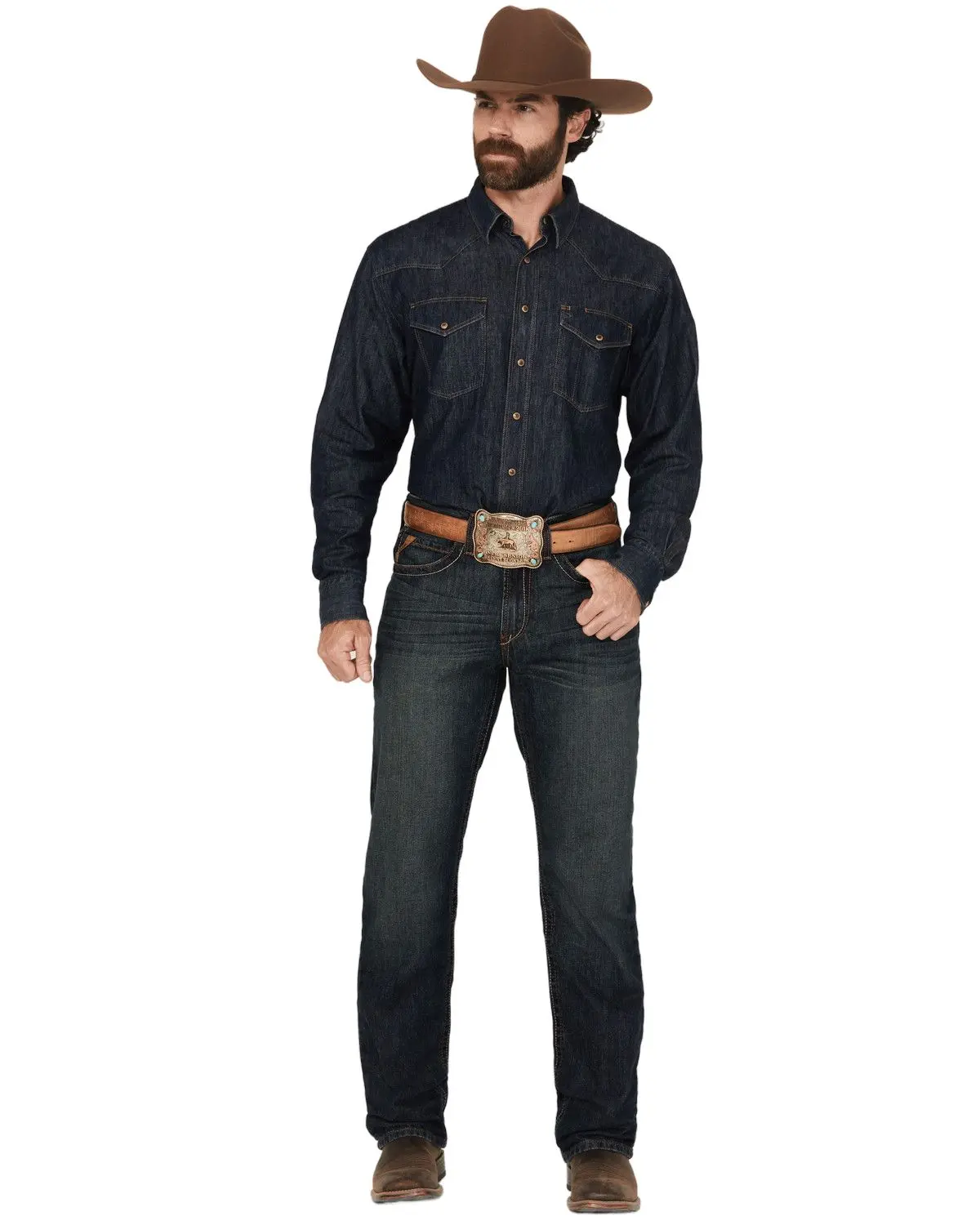 Ariat Men's Men'S M2 Dusty Road Dark Wash Relaxed Bootcut Jeans - 10011746
