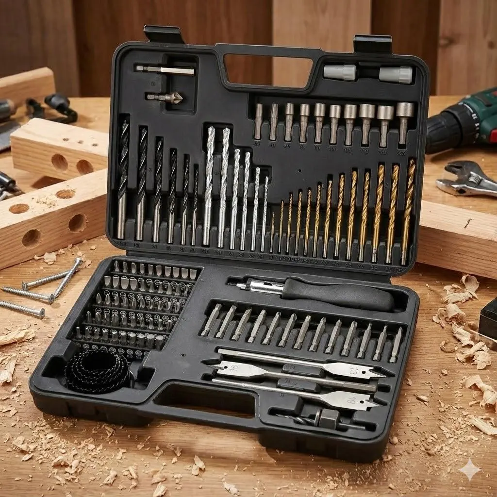Professional Woodworking Drill Bit Set, High Hardness Durable Bits for Precision Drilling & Carving in Wood, Furniture Making & DIY Projects. Efficient & Long-Lasting Tools for All Woodworking Needs.