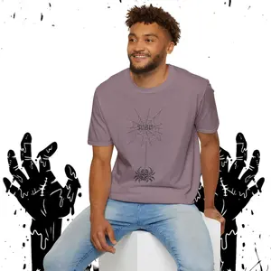 SCBC: "A Spiders Web" T-Shirt, Festival Wear, Unisex, Casual Top, Horror Theme Shirt, Gothic Style Fashion, Wardrobe, Fashion