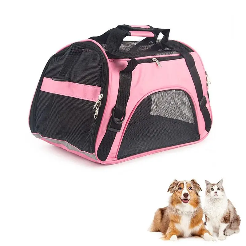 Pet Large Capacity Carrier Bag, Portable Dog Cat Travel Backpack With Shoulder Strap & Handle For Pet Travel