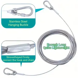 Stainless Steel Foldable Clothesline, Ideal for Indoor/outdoor Laundry, Camping Gear, Bathroom, Dorm, Durable and Corrosion-Resistant
