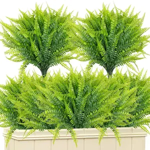 20 realistic artificial Boston ferns, with a natural look, UV-resistant and fade-resistant green plants, perfect for indoor and outdoor hanging baskets, window displays, balconies, offices, and home décor. A perfect choice for spring and summer decor.