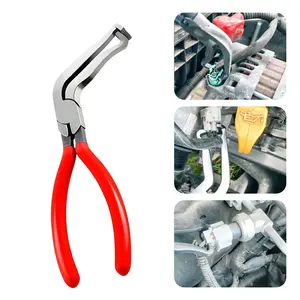 VAYWET Automotive Electrical Disconnect Pliers Connector Separator Wire Terminal Removal Tool Depinning Too Electrical Plug Connector Separator for Cars SUV Hose Push Tab Style Plugs 60°Elbow Car Trim Clip Forceps Fuel Line Repair Tool Bend wire Pliers