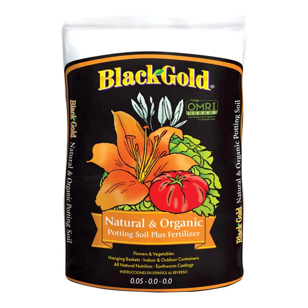 212 MAIN Black Gold Natural & Organic Potting Soil - 2 cu ft Omri Certified Substrate by Sun Gro Horticulture (1402040 2CF P) for Home Improvement, Garden Supplies, Potting Soil Substrate