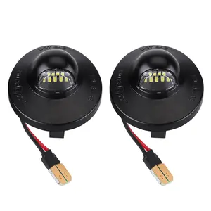 LED license plate lights for Ford F150 F250 F350 Super Duty Trucks, 9 white lights, 2 pack, off road light bar, round LED  interior lights car ambient