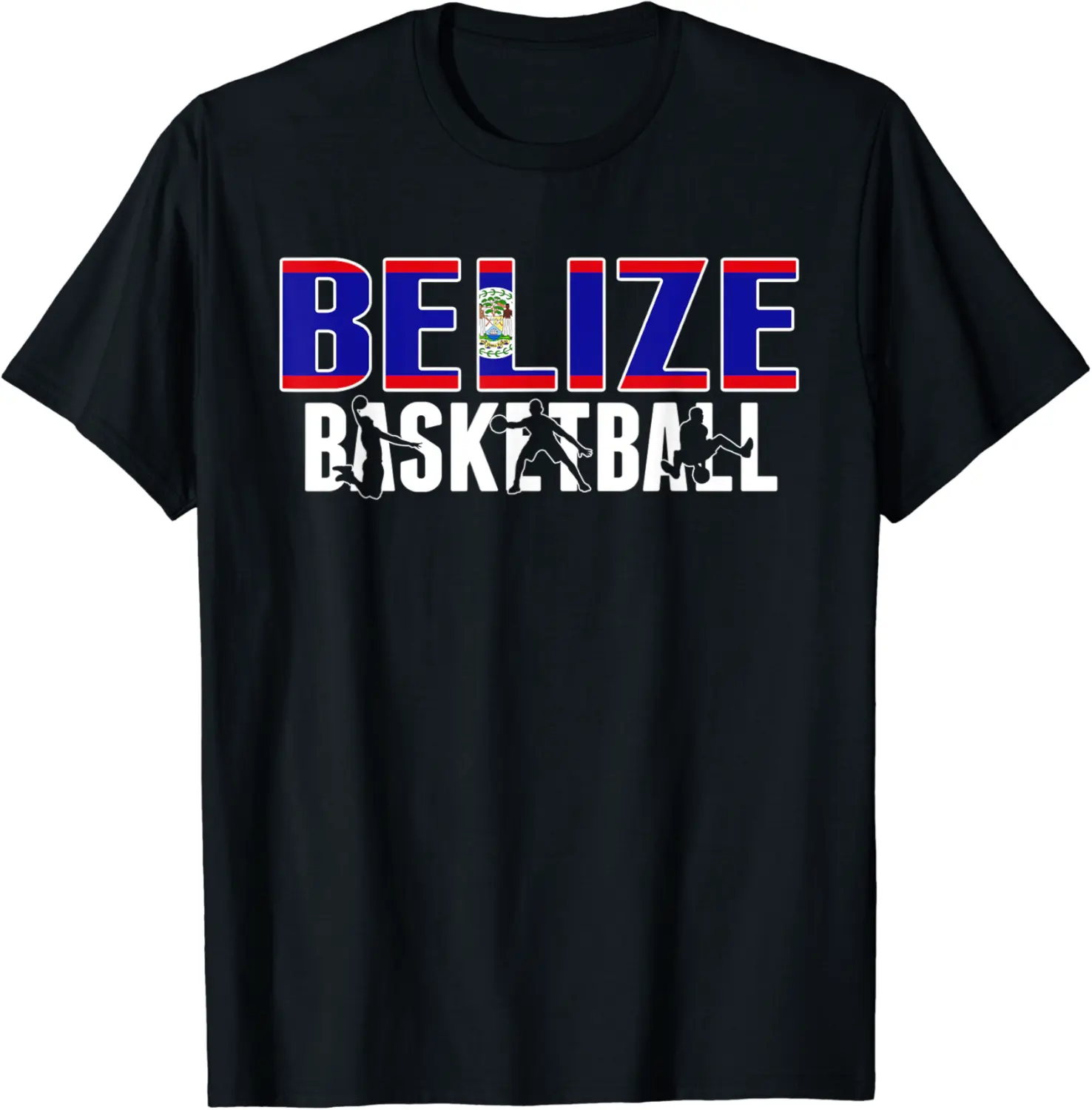 Belize Basketball Fans Jersey Belizean Flag Slam Dunk Sport T-Shirt - Feliciabr Shop MIUB0BHTD11WF