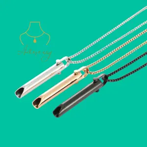 Falenssy Breathing Necklace for Smokers, Anxiety & Stress Reducer, Calming Device for Meditation, Mindfulness Deep Breathing Tool for Panic Attack, Meditation Relief Gift for Men and Women