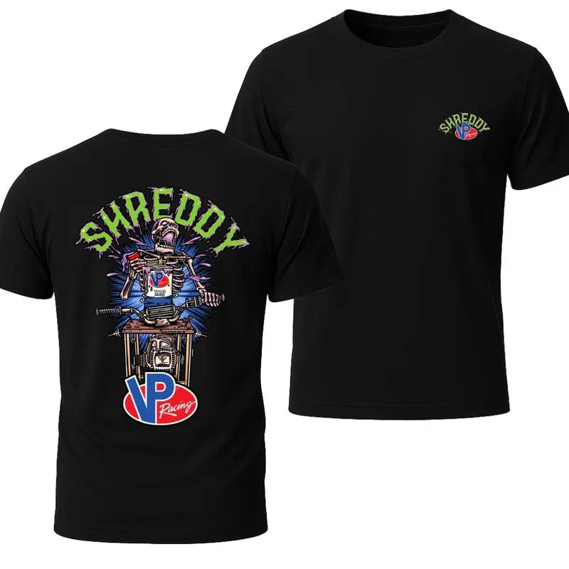 Shreddy VP Racing T-shirt – Cartoon Skeleton Knight Design, Suitable for Racing Enthusiasts - LORA ATCHER Unisex summerwins