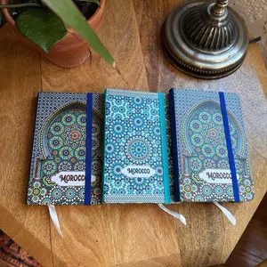 Handcrafted Moroccan Pattern Notebook – Vintage Boho Journal for Writing, Sketching & Gifts