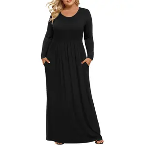 Women'S plus Size Maxi Dresses for Curvy Women Casual Long Dress XL-6XL
