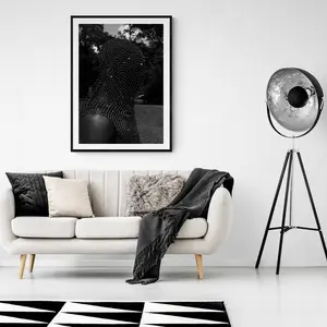 Room Decor, Woman Living Room Decor, Portrait Print, Black And White Wall Art, Female Model Photography