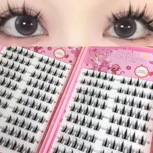 False Eyelash Extensions Directly Adhered Without Glue - 200 Clusters, Volume Cluster Lashes, Individual Lash Extension, Fluffy Lash Clusters, DIY False Eyelashes, DIY C Curl, Extends Lashes Fresh, Slender & Naturally Thick, DIY Kit