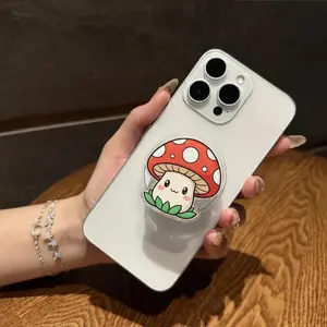 Kawaii Mushroom MagSafe Phone Grip – Cartoon Magnetic Pop Socket Kickstand for iPhone, Gift for Her