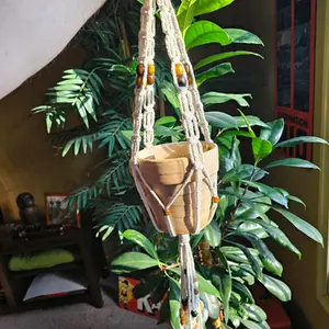 Beaded Macrame Plant Hanger