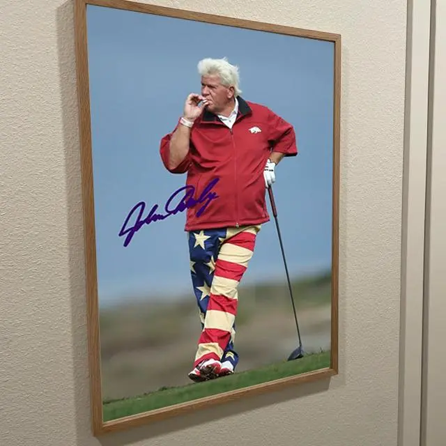 Signed John Daly Golf Poster – Frameless Collectible for Sports Fans Artistic Photo