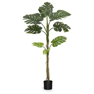 Maia Shop Artificial Monstera Plant 5 Feet Tall Tropical Palm Tree, 62 inches
