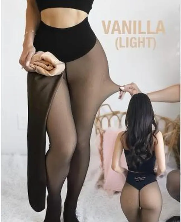 Womens Winter Compression Band One Seamoption Original Magic Fleece Lined Leggings S to XL 2 Shades Closed Foot Fleece Tights Fur Basic Minimalist Style Women's Bottoms Fit
