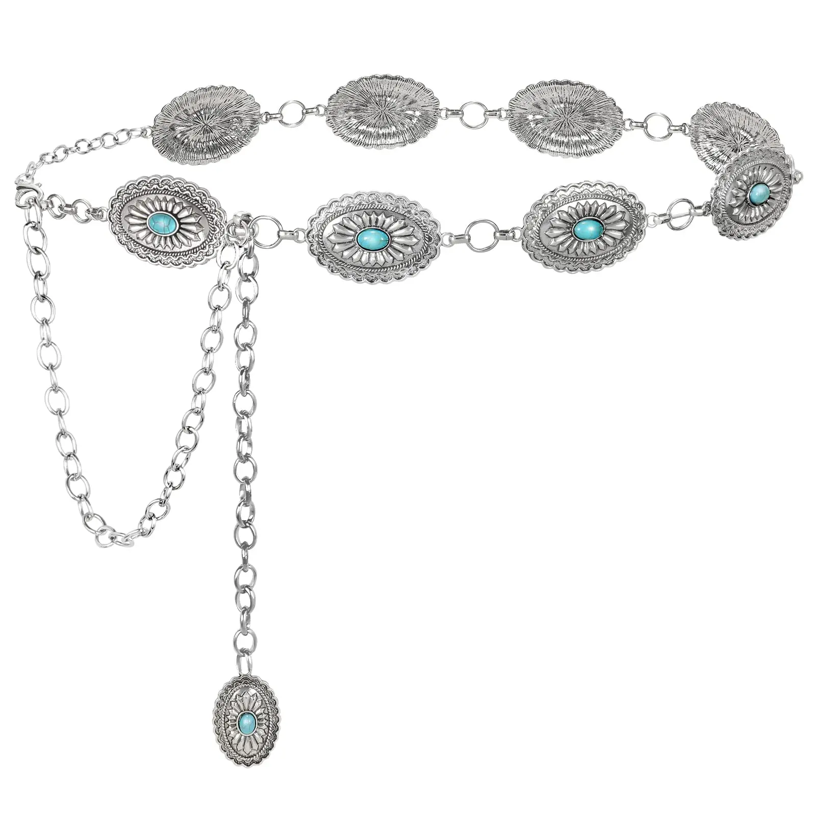 I-silver Chain-blue Turquoise