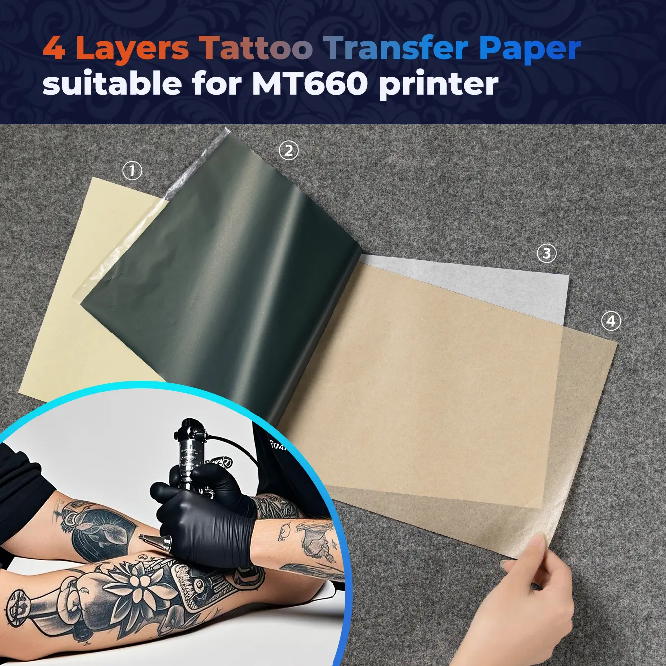 100 sheets of tattoo paper（Place orders with caution）
