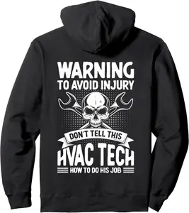 HVAC Tech Funny Technician Engineer Repairman Mechanic Gifts Pullover Hoodie