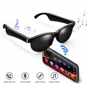 Smart Sunglasses Bluetooth Smart Glasses with Built in Mic and Open Ear Speakers Hands Free Calls Voice Assistant Touch Control Polarized Anti UV Lenses Lightweight Wireless Audio Glasses for Driving Running Cycling Hiking and Outdoor Activities