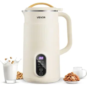 VEVOR 8-in-1 Nut Milk Maker, 34 oz Soy Milk Maker with Soundproof Cover for Homemade Oat, Nut, Soy, Juice, Milkshake, Rice Cereal, Plant-Based Beverages with Self-Cleaning, Boil Water, 12-Hour DelayVEVOR Super Brand Day