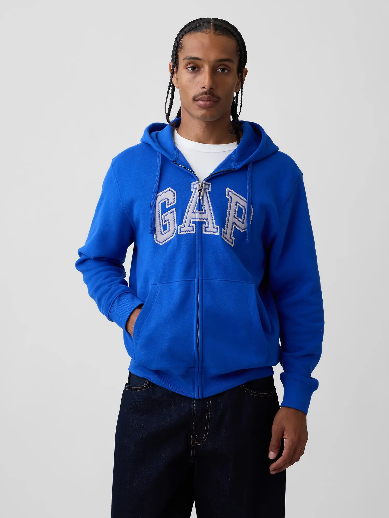 Gap Men's Adult VintageSoft Arch Logo Zip Hoodie Gap Men's Adult VintageSoft Arch Logo Zip Hoodie