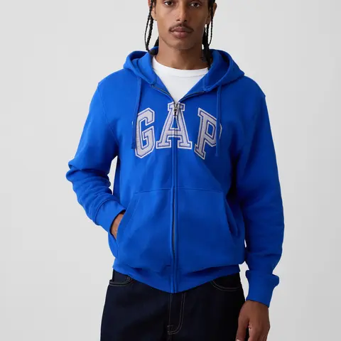 Gap Men's Adult VintageSoft Arch Logo Zip Hoodie