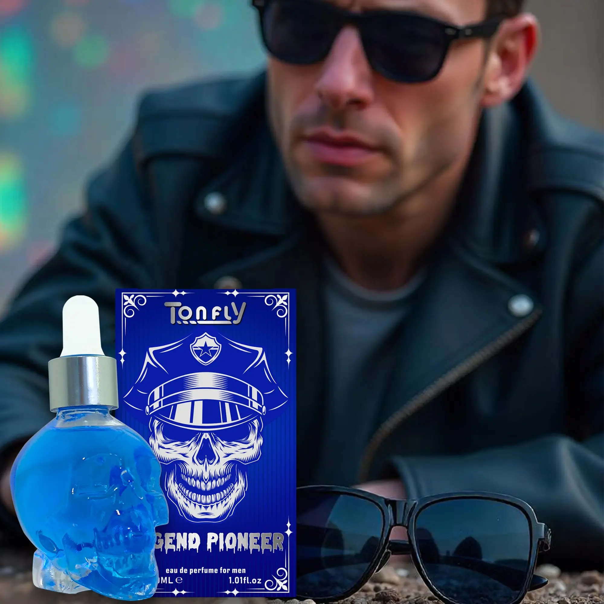 Tonfly Blue Crystal Perfume for Men, 30ML Eau De Cologne, Light Fragrance Cologne, Non-Alcoholic, Showcase Male Charm, Single Item, Non-Toxic Liquid Perfume, Fragrances And Perfumes