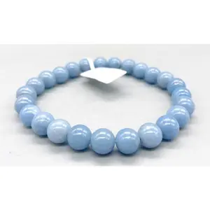 Angelite Bracelet 8mm Blue Angel Communication Crystal
