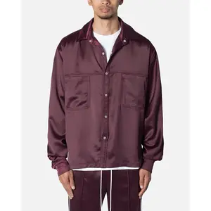 MNML Studded Pajama Shirt Burgundy