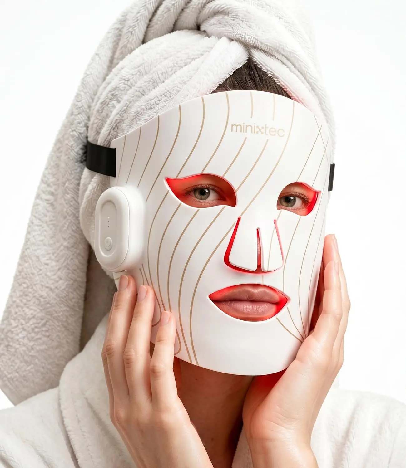 Red Light Therapy Mask for Face,Rechargeable LED Face Mask for Glowing Skin