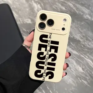 Jesus Pattern Phone Case with Ultra Skin friendly Touch For iPhone 17 16 15 14 13 12 Pro Max Air