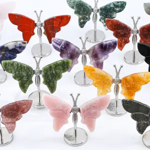 【Star Gate】Natural Crystal Butterfly Decor - Handmade Crystal Ornaments | Colorful & Symbolic
