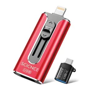 SCICNCE 1TB Portable Mini USB Flash Drive Storage for Photos and Videos Backup, Compatible with iPhone iPad Android PC, Plug and Play, No Application Required