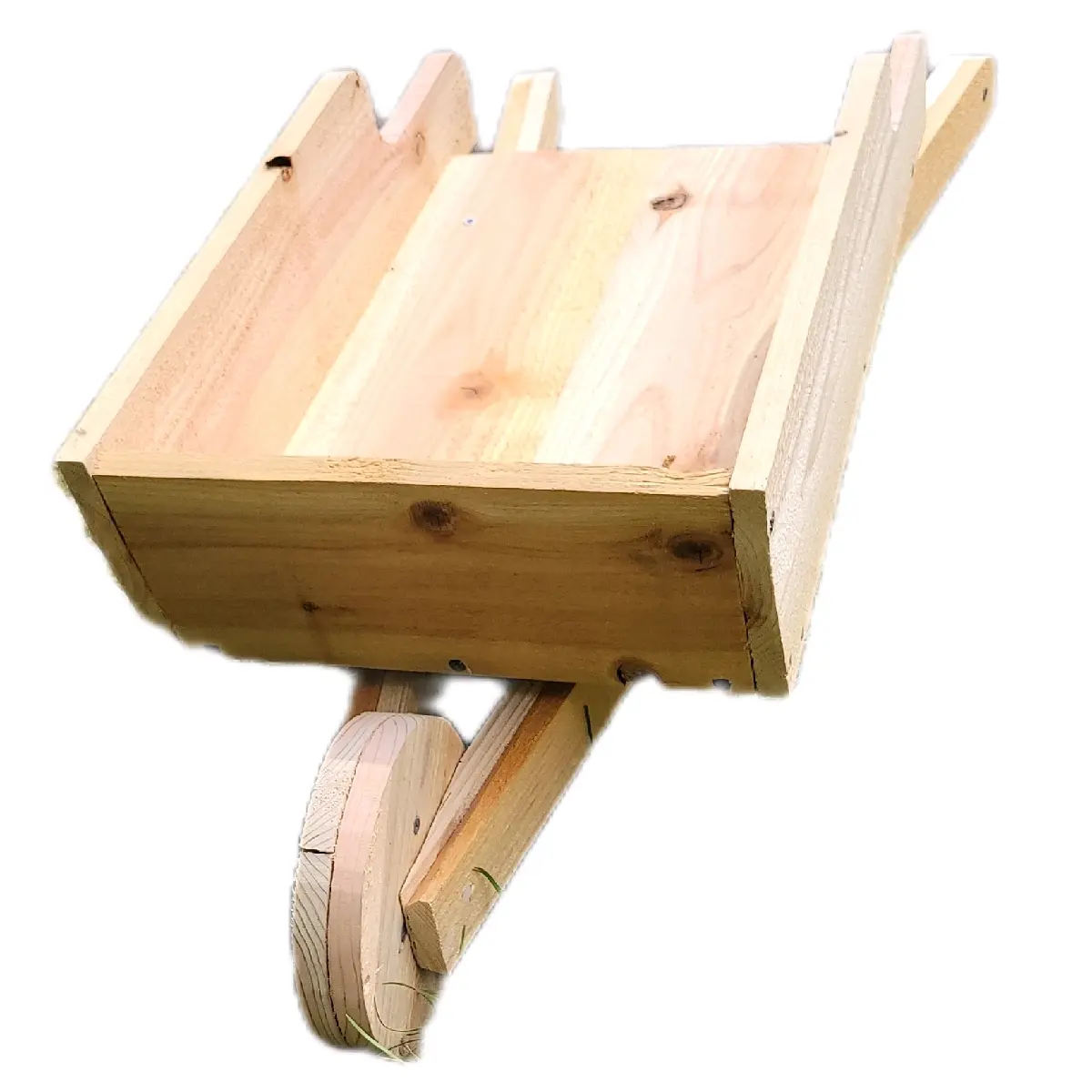 Hand-made Rustic Cedar Wheelbarrow Planter by Kingdom Country Ranch