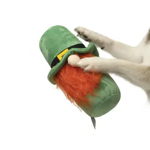 St. Patrick's Day Hide a Ball Gnome Dog Toy
