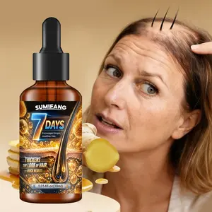 7 Days Hair Growth Oil with Ginseng Ginger Biotin, Nourishing Deep Moisturizing, Smooth Dry Frizzy Hair, Stronger Healthier Hair, 30ML