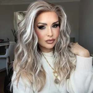 IMstyle Sadie Dusky Sunset Peaches & Cream Blonde Balayage  Natural Beach Wave Glueless 13*4 Free Parting Lace Front Syntehtic Wig